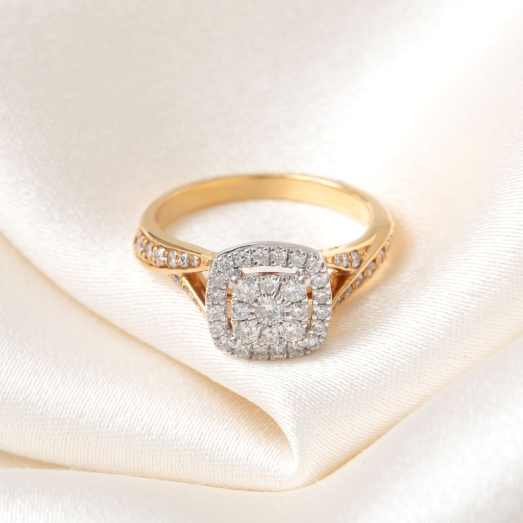 KATIE 0.50ct | Cushion Cluster Diamond Engagement Ring
