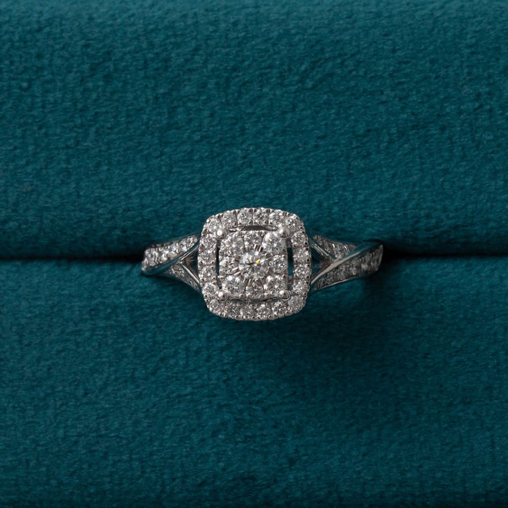 KATIE 0.50ct | Cushion Cluster Diamond Engagement Ring