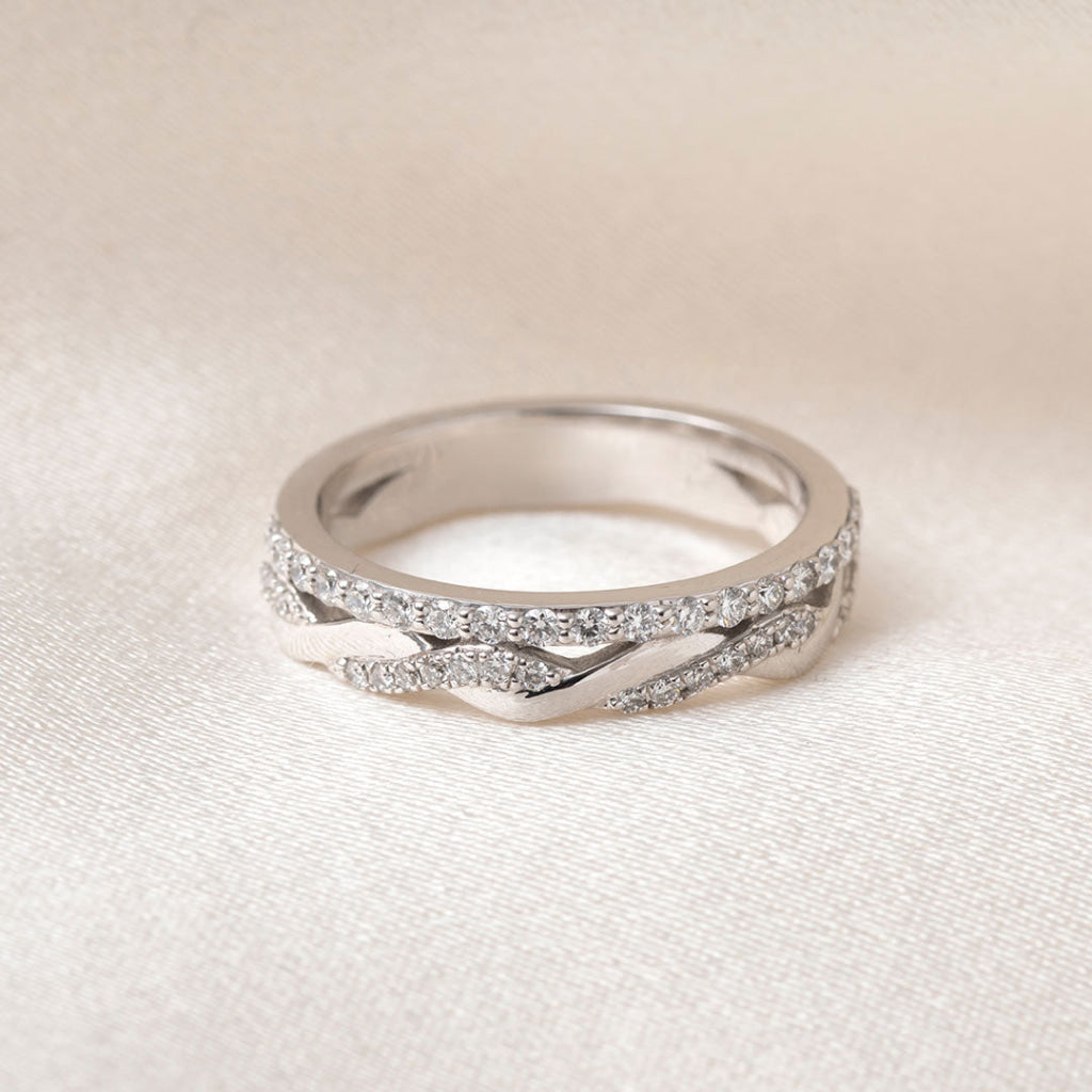 KELPIE | Diamond Wedding Ring in 18ct White Gold M Rings