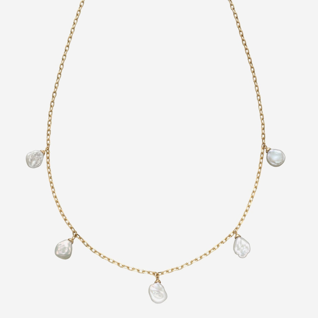 Keshi Pearl Necklace | 9ct Gold