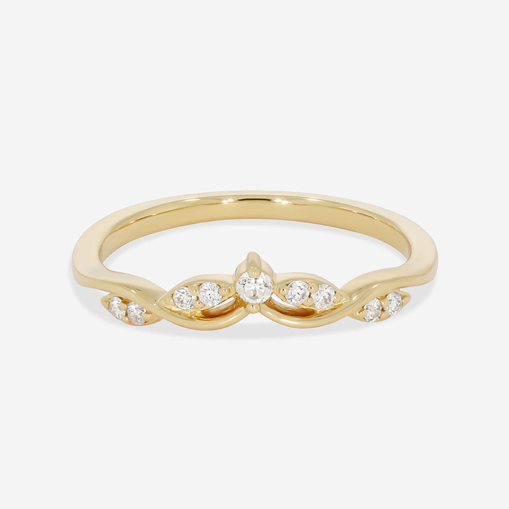 KINGA | Natural Diamond Wedding Ring in 18ct Gold