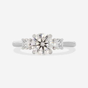 KINVARA 1.25ct | Round 3-Stone Lab Grown Diamond Engagement Ring in Platinum