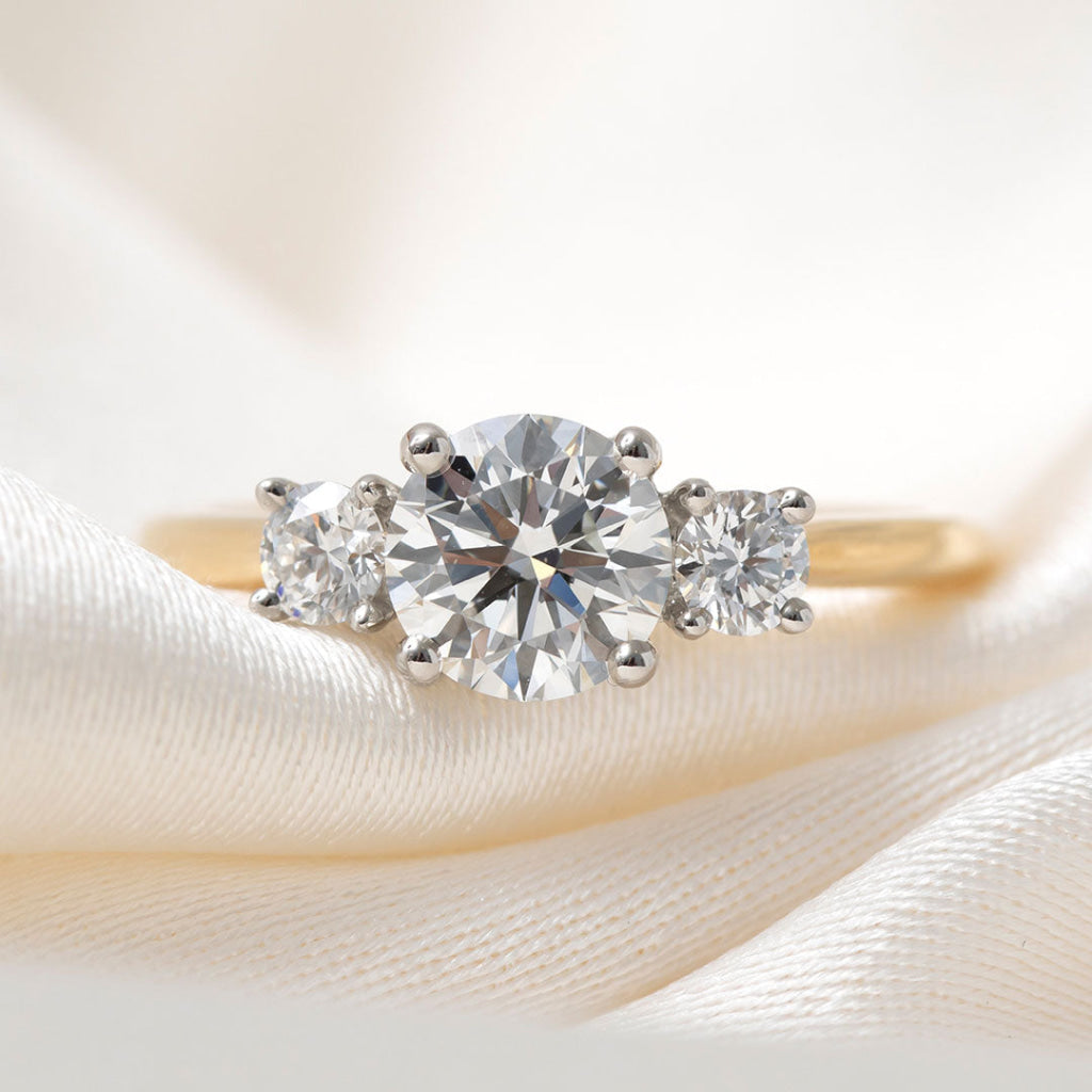 KINVARA 1.25ct | Round 3-Stone Lab Grown Diamond Engagement