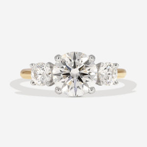 KINVARA 2.30ct | Round 3-Stone Lab Grown Diamond Engagement Ring in 18ct Gold