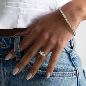 KINVARA 2.30ct | Round 3-Stone Lab Grown Diamond Engagement Ring in Platinum