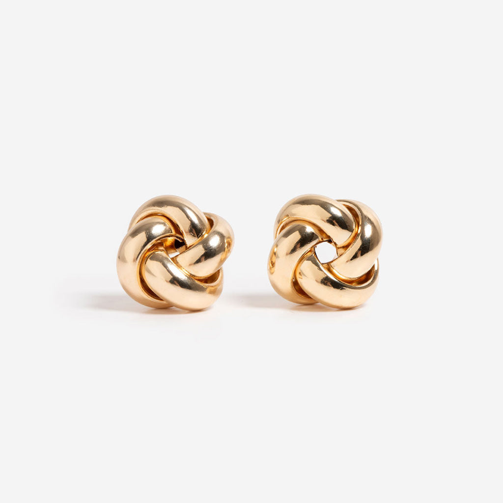 gold knot earrings