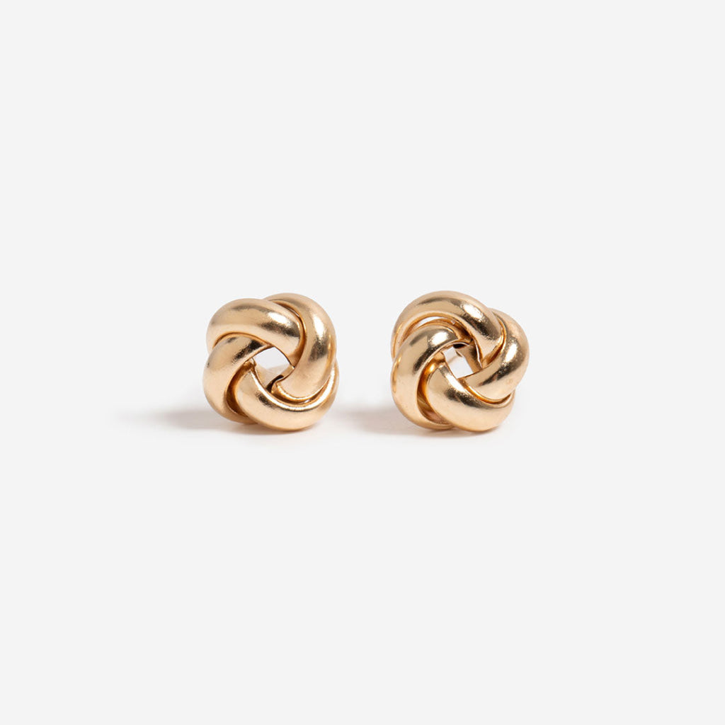 gold knot earrings