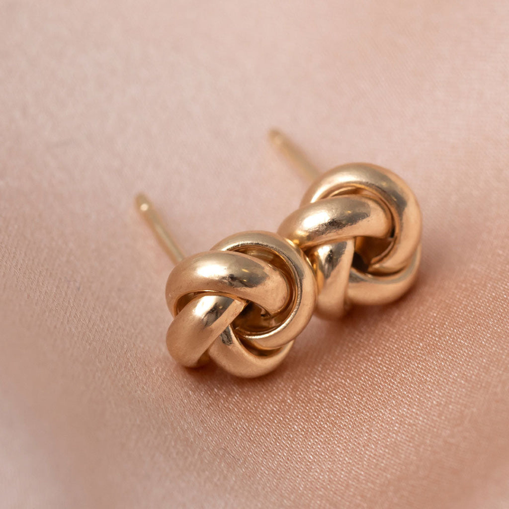 Knot Earrings Small | 14ct Gold - Earrings
