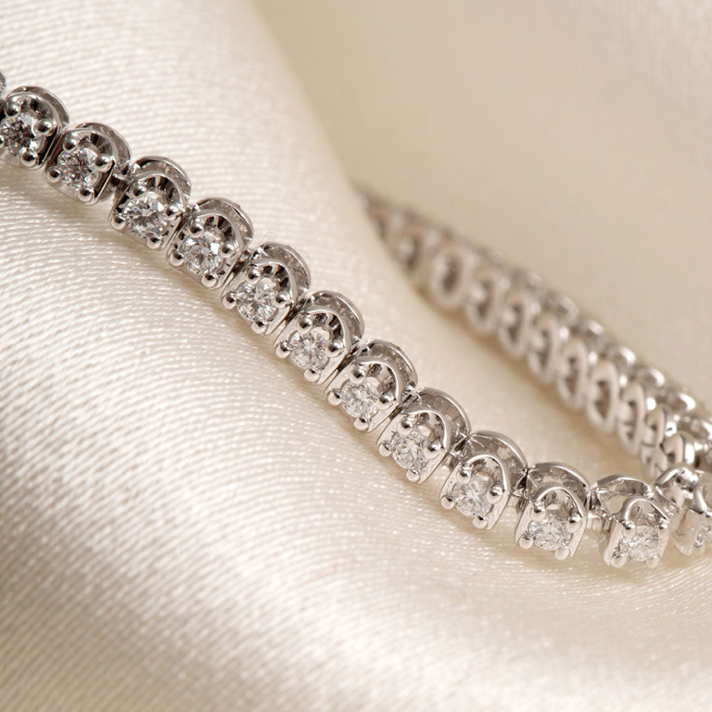 1ct Tennis Bracelet | 9ct White Gold Lab Grown Tennis
