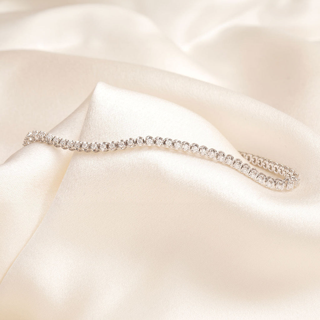 1ct Tennis Bracelet | 9ct White Gold Lab Grown Tennis