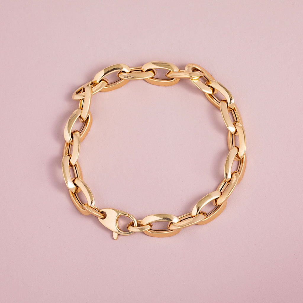 Ladies Large Link Chain Bracelet | 9ct Gold - Bracelet