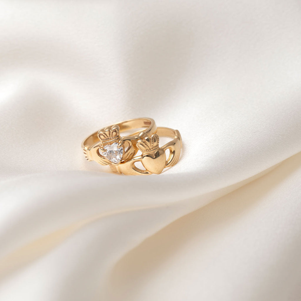 Ladies Plain Claddagh Ring | 10ct Gold Rings