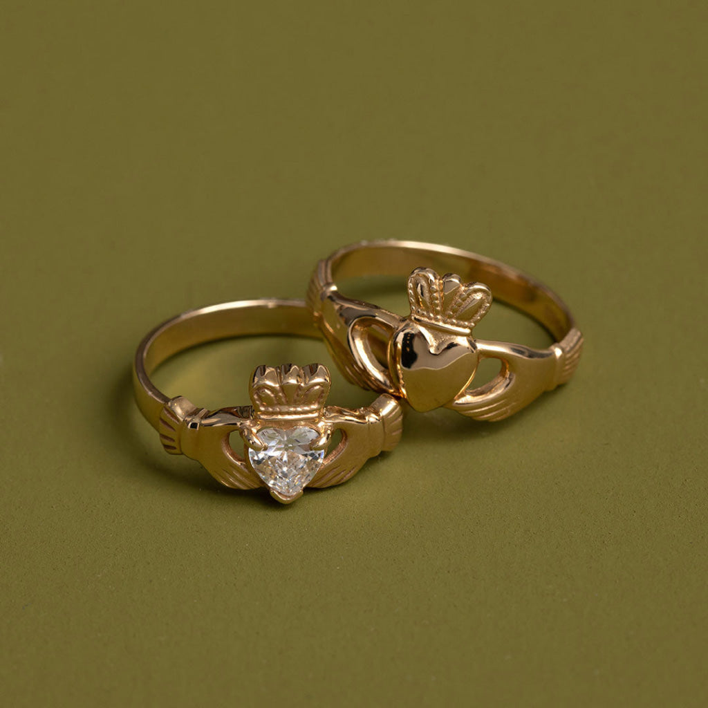 Ladies Plain Claddagh Ring | 10ct Gold Rings