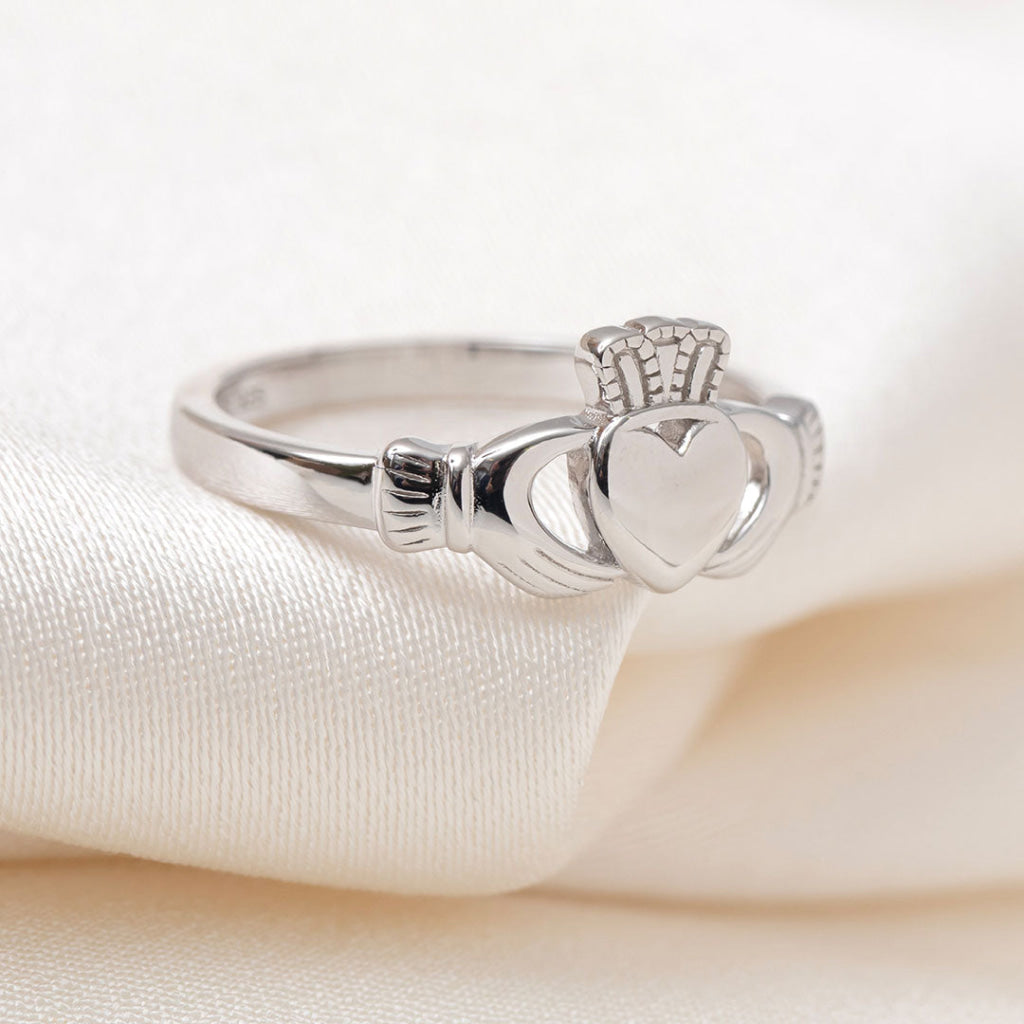 Ladies Plain Claddagh Ring | Sterling Silver