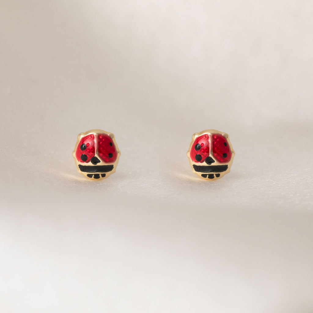 Ladybug Kids Earrings | 9ct Gold - Earrings