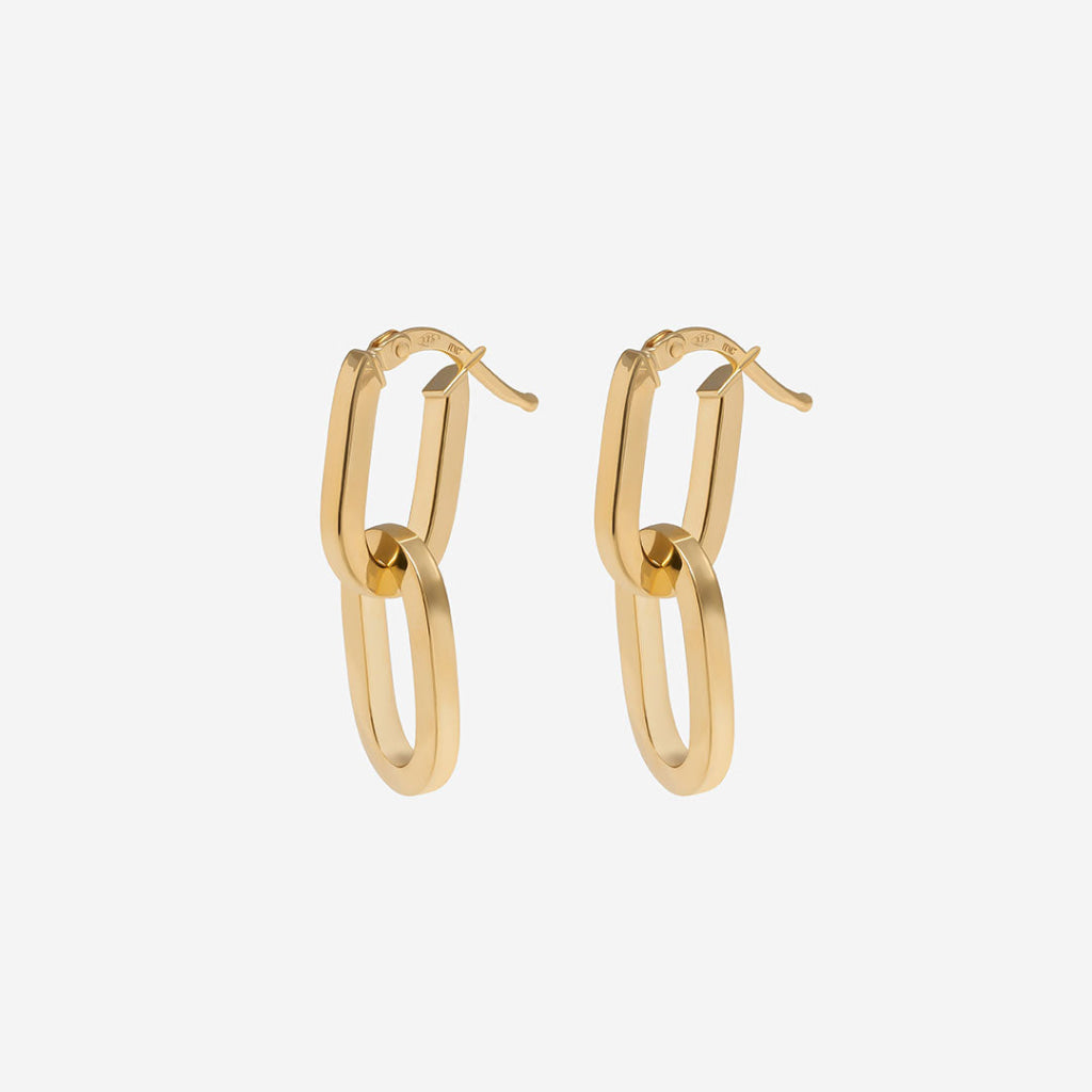 yellow gold drop earrings