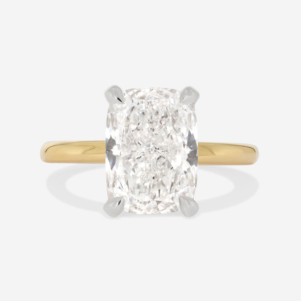 Lana 4ct | Cushion Solitaire Lab Diamond Set in 18ct Gold