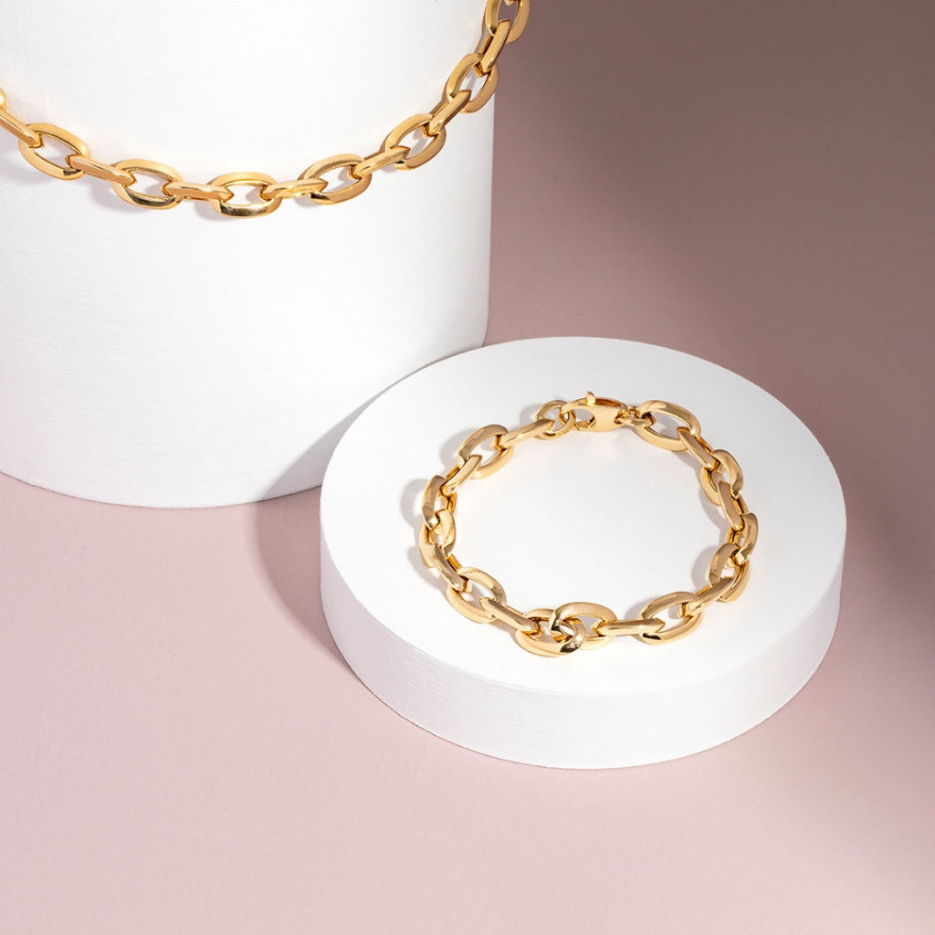 Large Oval Link Necklace | 9ct Gold - Necklace