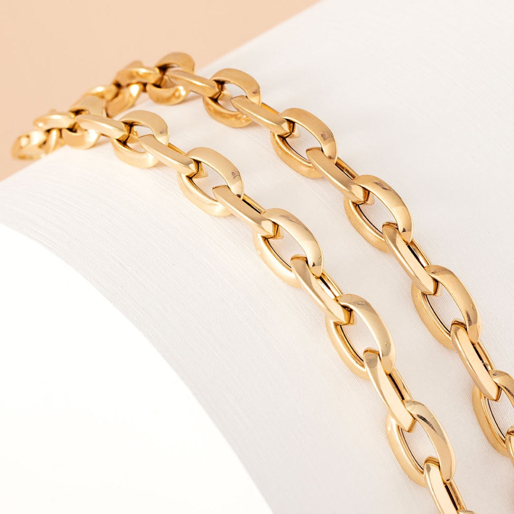Large Oval Link Necklace | 9ct Gold - Necklace