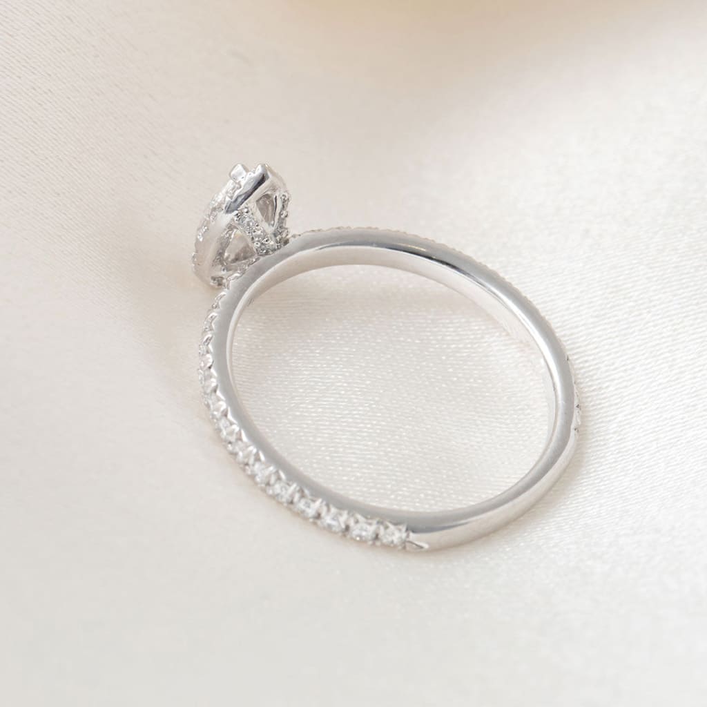 LEAH 0.70ct | Marquise Halo Diamond Engagement Ring in 18ct