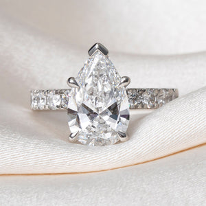 LEGACY 3.80ct | Pear Cut Lab Grown Diamond Engagement Ring in Platinum