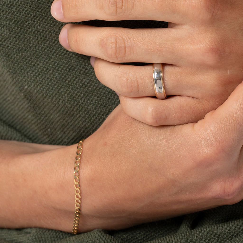 LENNOX 6mm | Men’s Two Toned Wedding Ring in 9ct Gold