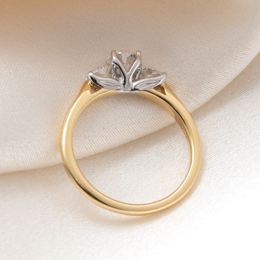 LEXI 0.75ct | Round 3-Stone Natural Diamond Engagement Ring