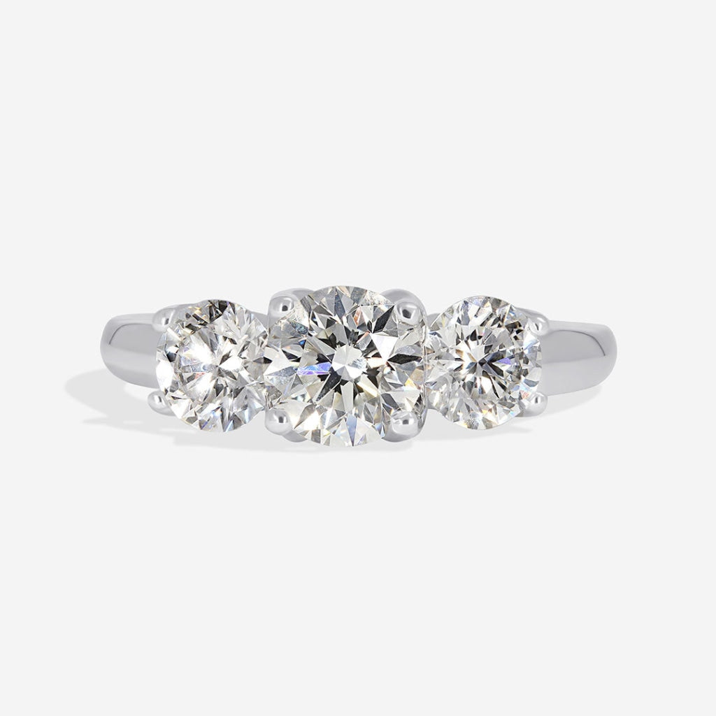 Lexi Platinum 1.53ct Three Stone Engagement Ring