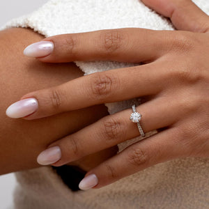 LIBBY 1.04ct | Round Solitaire Diamond Engagement Ring in 18ct White Gold