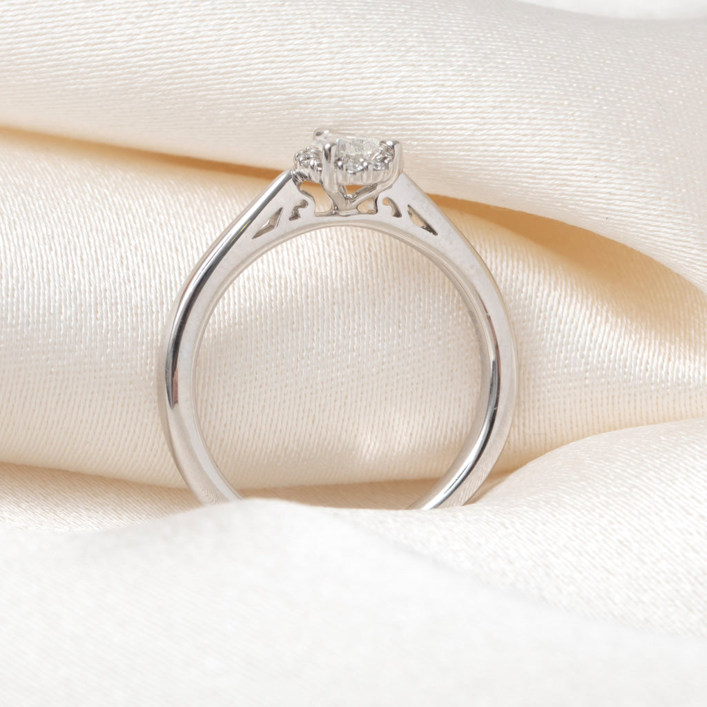 LINCOLN 0.36ct | Pear Halo Diamond Engagement Ring