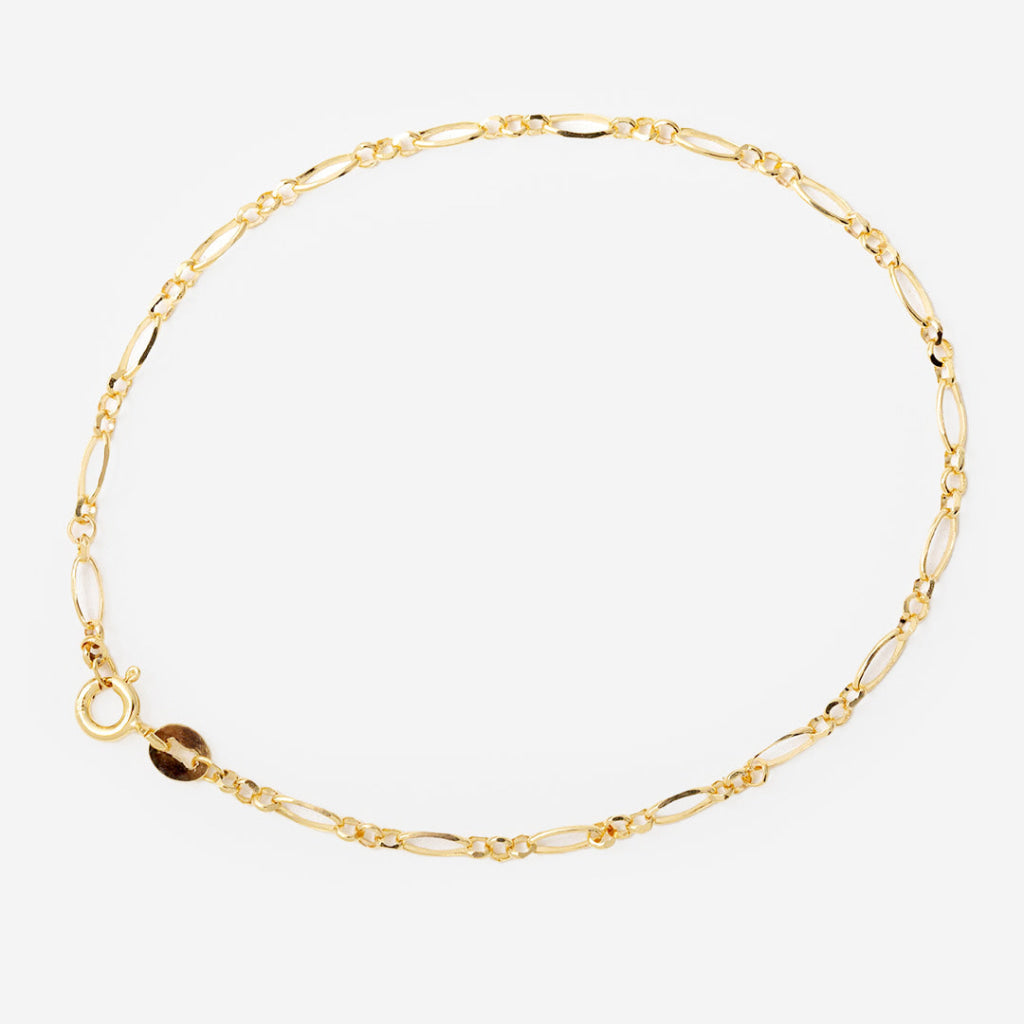 Linked Figaro Bracelet | 9ct Gold - Bracelet