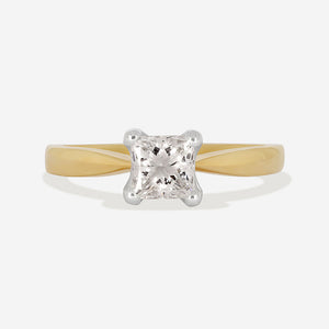 LISA 0.75ct | Princess Solitaire Natural Diamond Engagement Ring in 18ct Gold