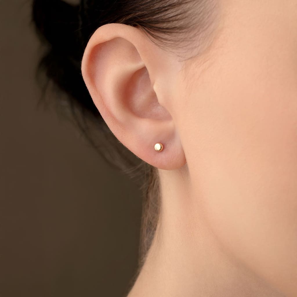 Gold Bead Studs | 9ct Gold
