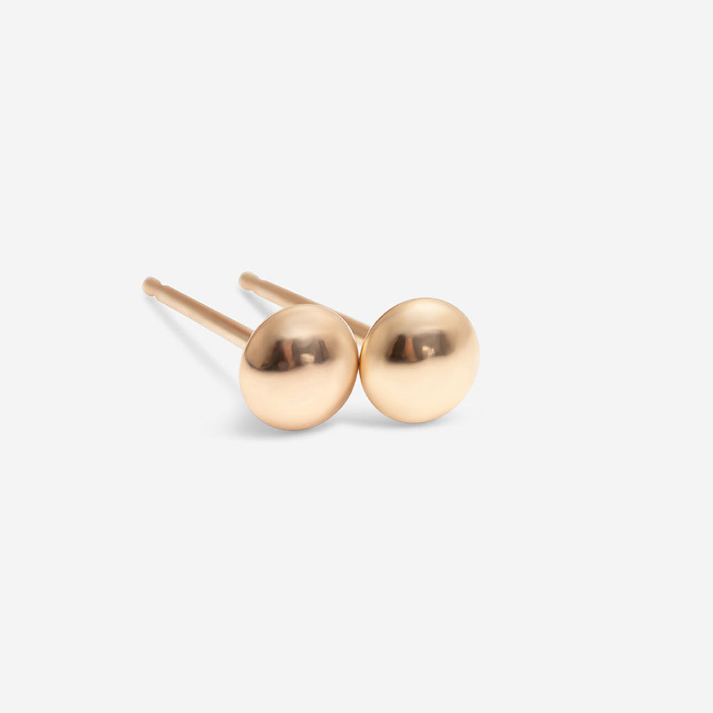 Little Button Earrings | 9ct Gold - Earrings