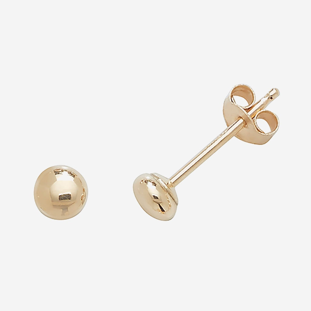 Little Button Earrings | 9ct Gold
