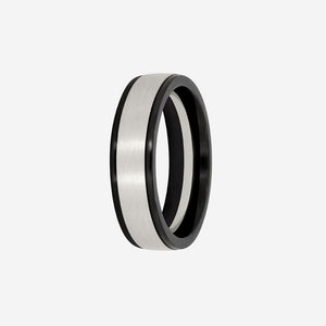 LOKI | Men's Wedding Ring in Zirconium & 9ct Gold