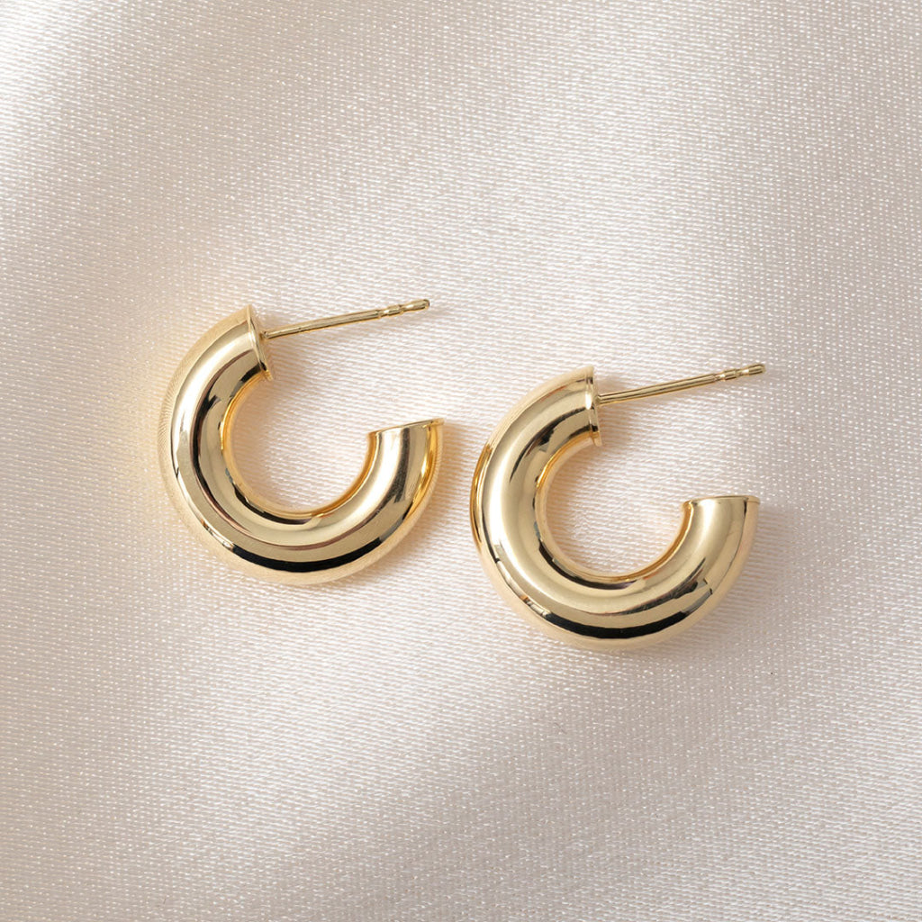 Lola Half Hoop Earrings| 9ct Gold - Earrings
