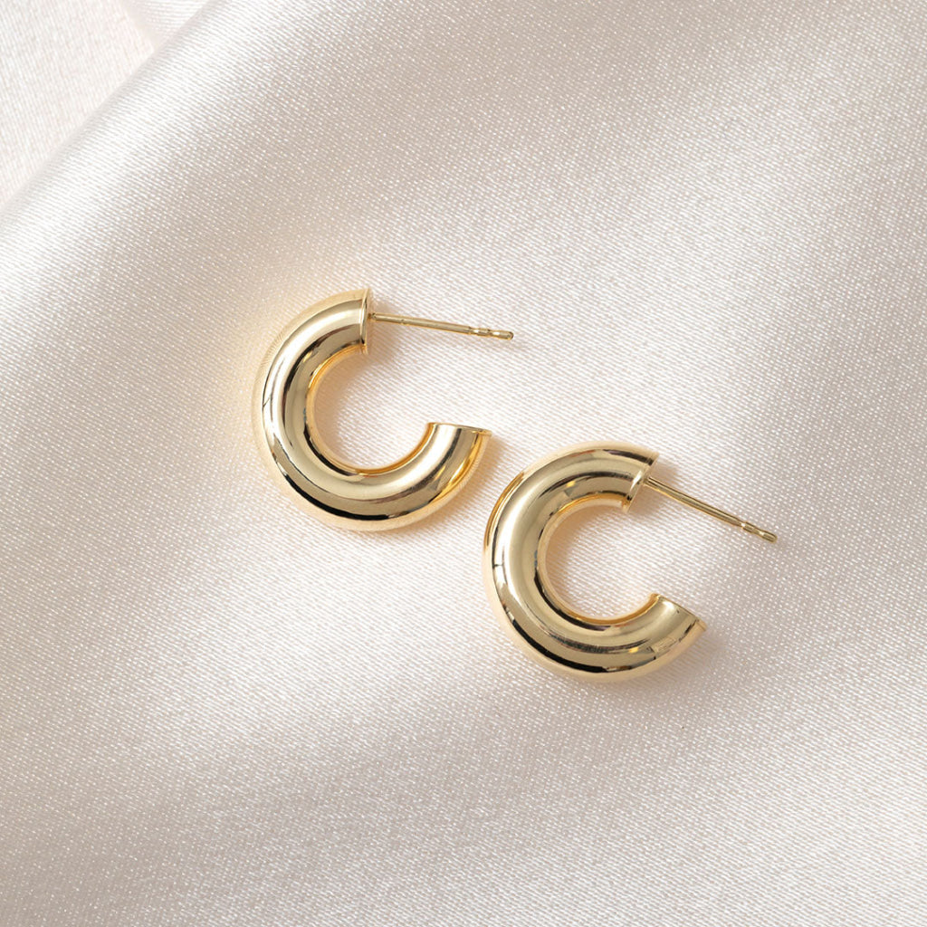 Lola Half Hoop Earrings| 9ct Gold - Earrings