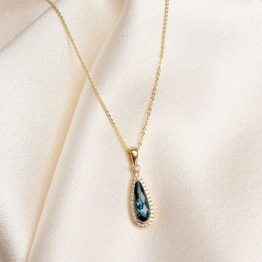 london blue topaz necklace