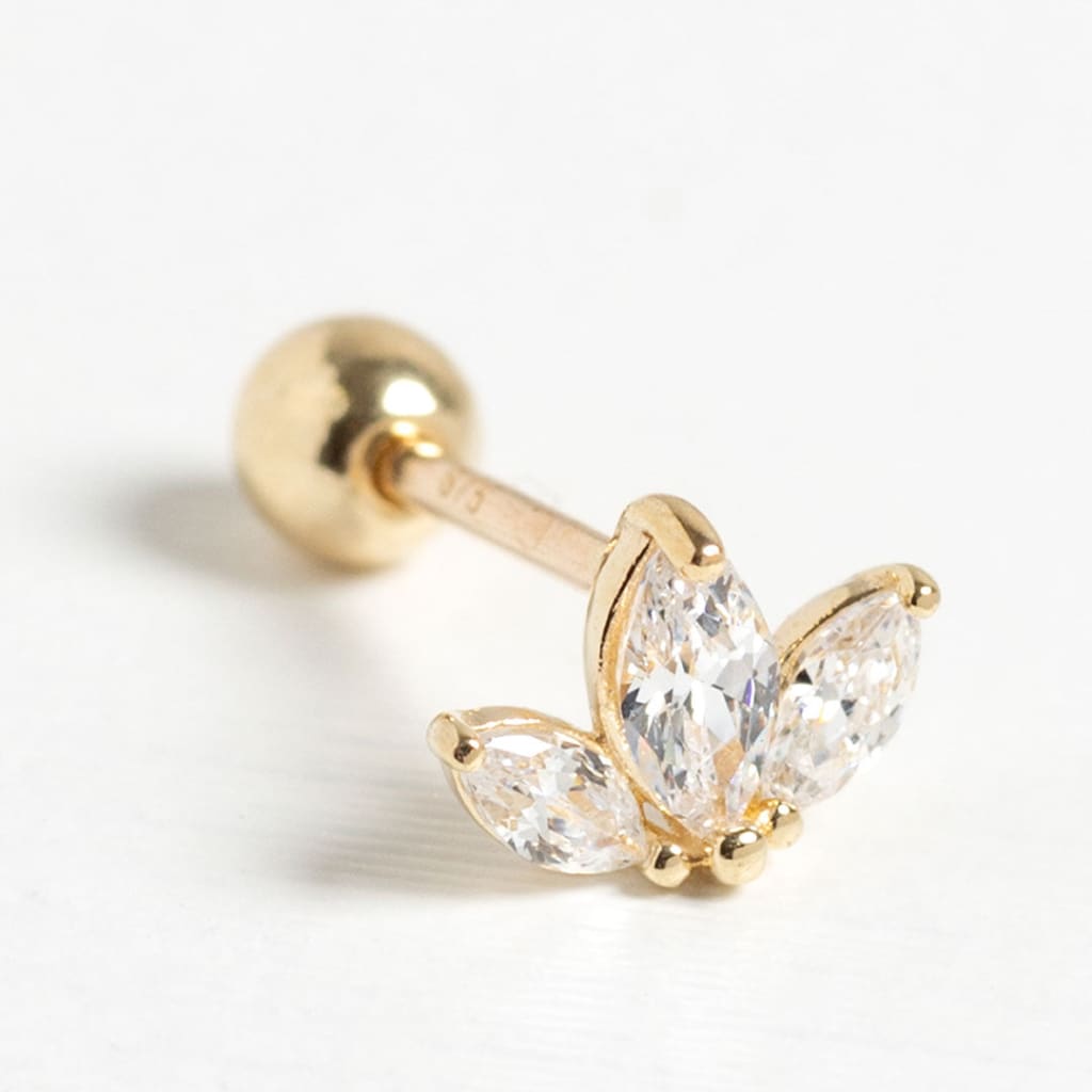 Lotus Flower Piercing | 9ct Gold