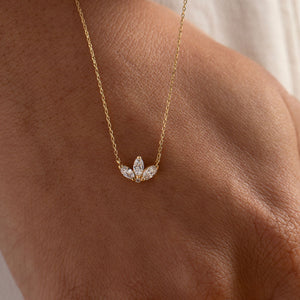 LOTUS Necklace  | Lab Grown Diamond in 18ct Gold