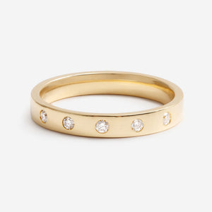 LOUISE 3mm | Diamond Wedding Ring in 18ct Gold