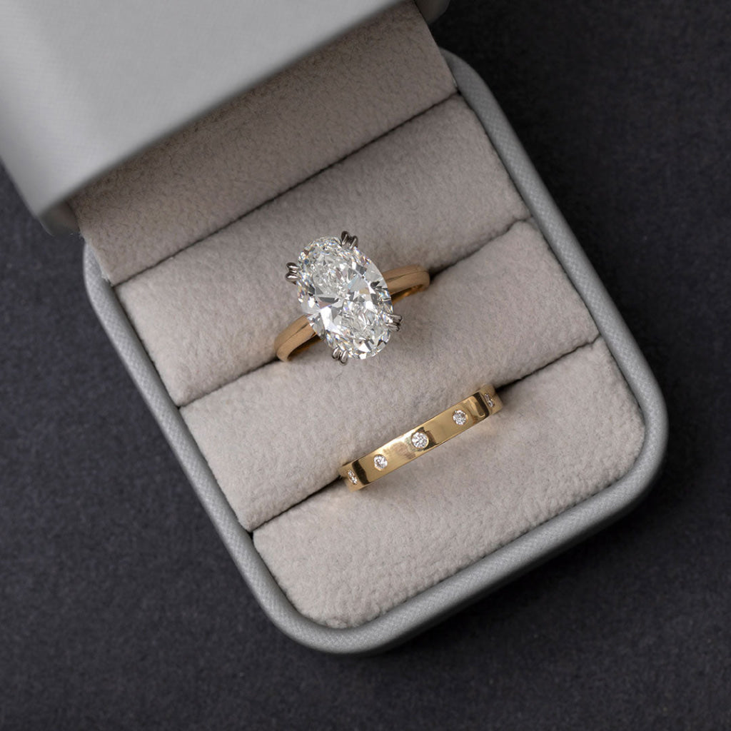 LOUISE 3mm | Natural Diamond Wedding Ring in 18ct Gold