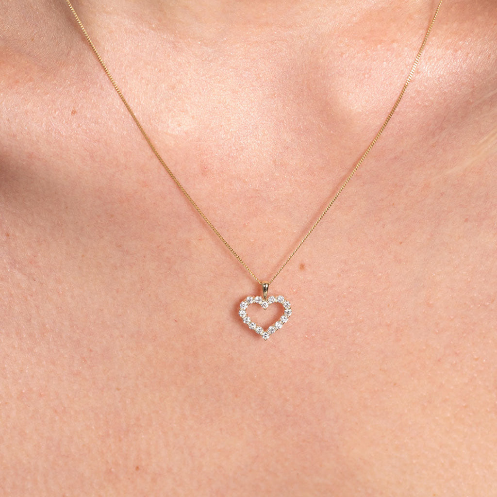 LOVE YOU | Lab Grown Diamond Necklace in 9ct Gold - Necklace