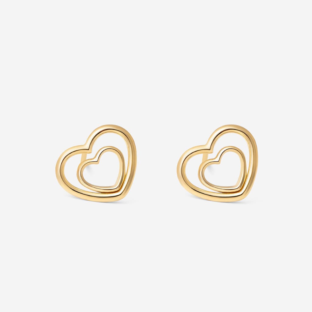 Love You Stud Earrings | 9ct Gold - Earrings