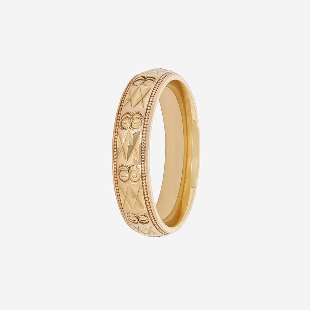 gents patterned wedding ring