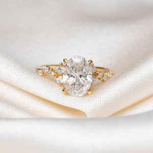 LUCY 2.35ct | Oval Lab Grown Diamond Engagement Ring in 18ct Gold