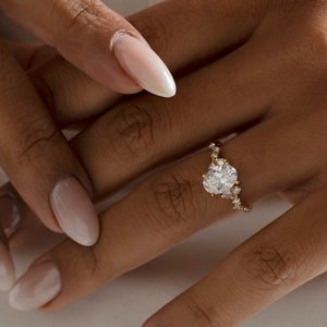 LUCY | Oval Lab Grown Diamond Engagement Ring in 18ct Gold