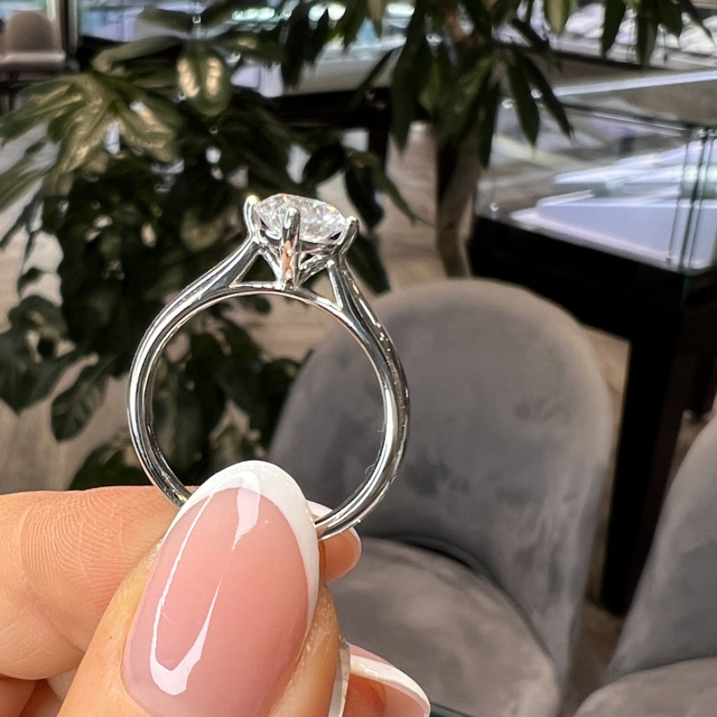 LUCY | Lab Grown Diamond Engagement Ring - Rings held in hand