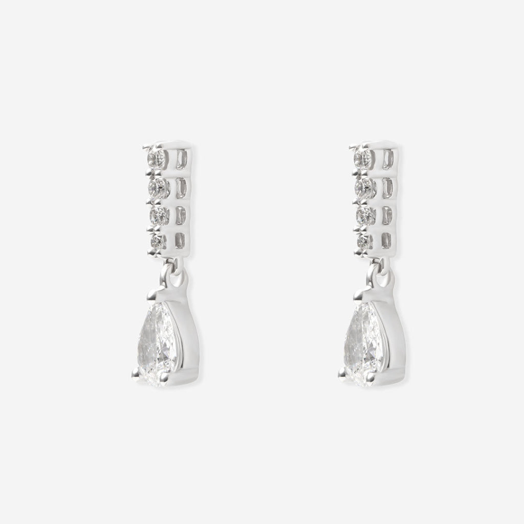 Lullaby 1ct | Lab Grown Diamond Drop Earrings in 9ct White